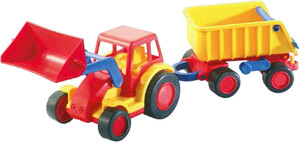 Wader Toys Tracteur de ferme et remorque 4810344037657