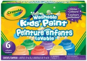 Crayola Peinture lavable brillante 6 pots 063652121608
