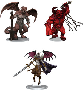 NECA/WizKids LLC Dnd Painted Minis icons : Icons of the Realms archdevils Hutjin, Moloch, Titivilus 634482961414