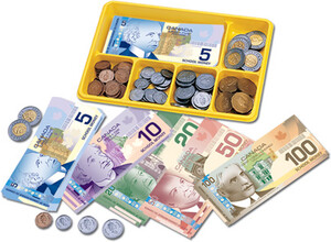 Learning Resources Argent & monnaie canadienne avec plateau 765023009804