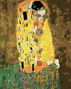 Figured'Art Peinture à numéro Peinture à numéros sur canevas (Complexe)- Le baiser Klimt 678361113822