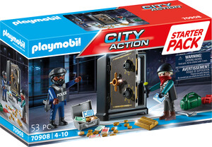 Playmobil Playmobil 70908 Starter Pack Policier avec cambrioleur de coffre-fort 4008789709080