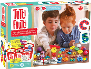 Tutti Frutti Pâte à modeler scintillant ensemble lettres et nombres boîte large (fr/en) 061404150838