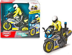 Dickie Toys Moto de police Sons et lumières 17 cm 4006333075773