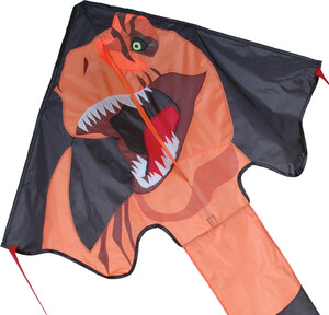 Premier Kites Cerf-volant monocorde large facile à voler tyrannosaure (T. rex) orange 46'' x 90'' 630104440596