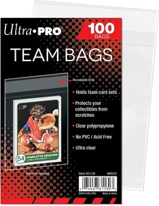 Ultra PRO Sleeves Team Bags Resealable Strip 100ct 074427811303