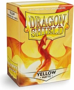 Dragon Shield Protecteurs de cartes mtg Dragon Shield Matte Yellow (jaune) 67x91mm 100ct 5706569110147