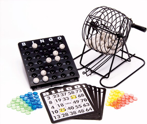 Schylling Boulier de bingo en métal avec cartes et jetons (cage/sphère) 019649221226