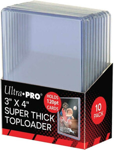 Ultra PRO Protecteurs de cartes rigides Super Thick 120pt Toploader 3x4" 10ct 074427823016