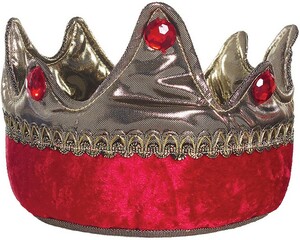 Creative Education Costume couronne de roi or et rouge 771877114700