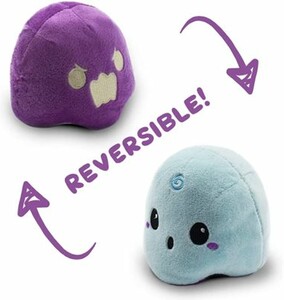 TeeTurtle Reversible Ghost Plush Mini Purple/Blue 810270035288
