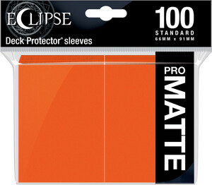 Ultra PRO Protecteurs de cartes Standard Eclipse PRO-Matte Orange 100ct 074427156190