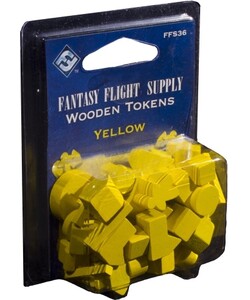Fantasy Flight Games Pièces de jeu jetons jaune bois 9781616610357