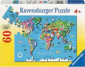 Ravensburger Casse-tête 60 Carte du monde 4005556096077