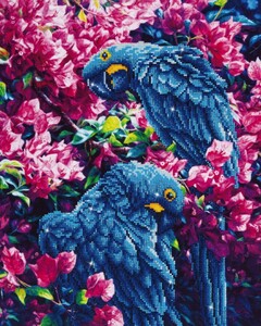Diamond Dotz Broderie Diamant - Perroquets bleus (Blue Parrots) (Diamond Painting, peinture diamant) 4897073240893