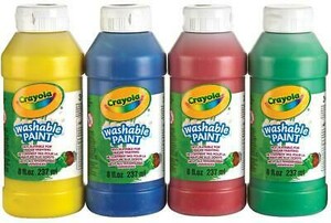 Crayola Peinture lavable de couleurs 4 pots 063652740809