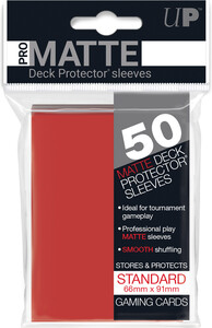 Ultra PRO Protecteurs de cartes Standard PRO-Matte rouge 66x91mm 50ct 074427826505