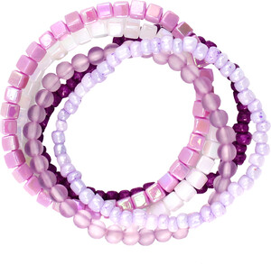 Creative Education Bijou Shimmer, Sparkle & Shine 5pc Bracelet Set, 4 x pk set 2 x lilac set 771877840074