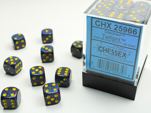 Chessex Dés 36d6 12mm picotés ''Twilight'' 601982022358
