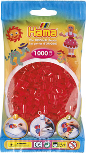 Hama Hama Midi 1000 perles rouge transparent 207-13 028178207137