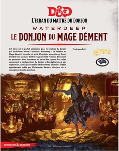 Black Book Éditions Donjons et dragons 5e DnD 5e (fr) Waterdeep ecran - le donjon du mage dement (D&D) 9781945625091