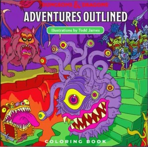 Wizards of the Coast Donjons et dragons 5e DnD 5e (en) Adventures Outlined Coloring Book (D&D) 9780786966646