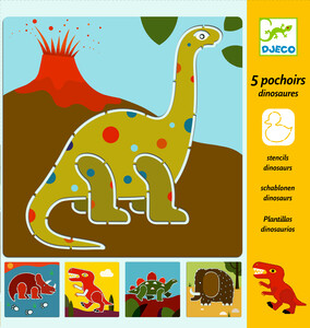 Djeco Pochoirs Dinosaures (fr/en) 3070900088634