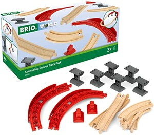 BRIO Brio Train en bois Lot de rails courbés montants 33995 7312350339956