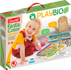 Quercetti Fantacolor Playbio design 160 pieces (mosaïque à chevilles) 8007905809037