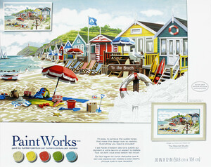 Dimensions PaintWorks Peinture à numéro To the beach 20x12" 088677917944