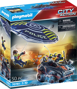 Playmobil Playmobil 70781 Policier parachutiste et quad du bandit 4008789707819