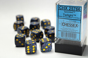 Chessex Dés 12d6 16mm picotés ''Twilight'' 601982021900