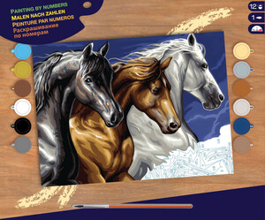 Sequin Peinture à numéro Peinture à numéro senior chevaux sauvages 5013634010401