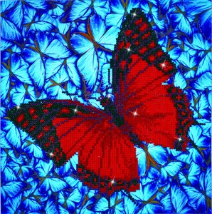 Diamond Dotz Broderie Diamant - Papillon rouge (Flutter by Red) (Diamond Painting, peinture diamant) 4897073243542