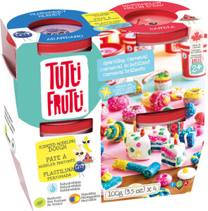 Tutti Frutti Pâte à modeler scintillant 4 pots (fr/en) 061404160509