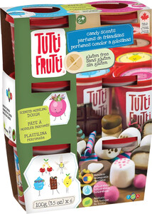 Tutti Frutti Pâte à modeler 6 pots parfums de friandises sans gluten 061404171611