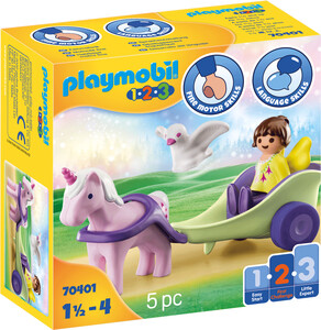 Playmobil Playmobil 70401 1.2.3 Calèche avec licorne et fée (février 2021) 4008789704016