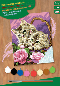 Sequin Peinture à numéro Peinture à numéro junior panier de chatons 5013634010418