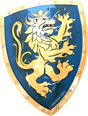 Liontouch Costume chevalier noble bleue bouclier en mousse 113 5707307001130
