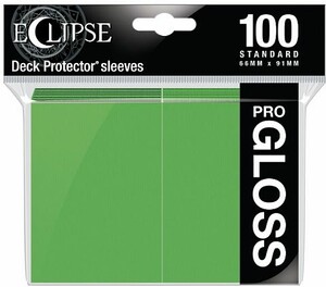 Ultra PRO Protecteurs de cartes Standard Eclipse PRO-Gloss Vert Lime 100ct 074427156060