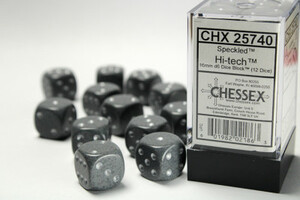 Chessex Dés 12d6 16mm picotés ''Hi Tech'' 601982021863