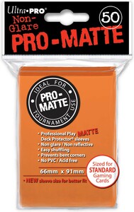 Ultra PRO Protecteurs de cartes Standard PRO-Matte orange 66x91mm 50ct 074427841843