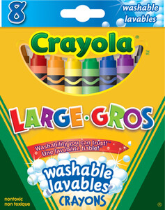 Crayola Crayons de cire lavables gros 8 (craies de cire) 063652328007