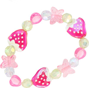 Creative Education Bijou Very Merry Strawberry Bracelet, 3 x clear, 3 x green 771877840142