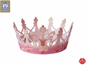 Liontouch Costume reine couronne en mousse rose 25107 5707307251078