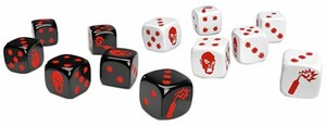 CMON Zombicide 2 (en) Ext special black and white dice 889696011497