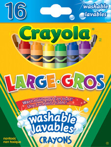 Crayola Crayons de cire lavables gros 16 (craies de cire) 063652328106