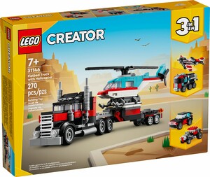LEGO LEGO 31146 Le camion remorque avec hélicoptère 673419386838