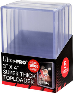 Ultra PRO Protecteurs de cartes rigides Super Thick 360pt Toploader 3x4" 5ct 074427852399