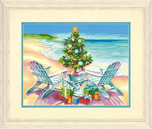 Dimensions PaintWorks Peinture à numéro Noël sur la plage 14x11" 91616 088677916169